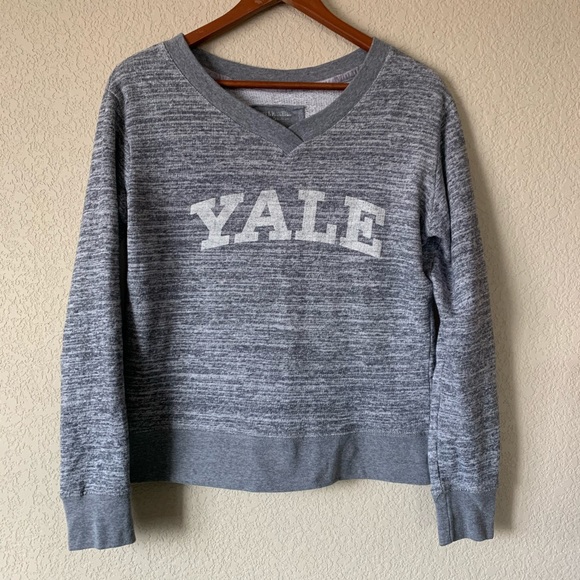 Gray V-Neck Yale University Sweatshirt - Picture 2 of 5